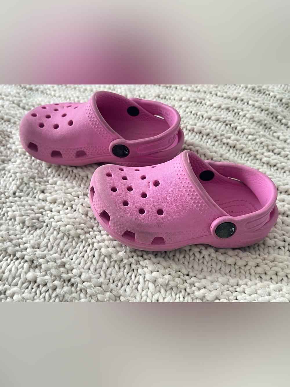 CROCS Kids Pink Classic Clog Sandals